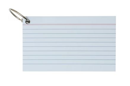 SYSTEM STUDY CARDS 127 x 76 MM RULED WITH RING (PACK OF 50)
