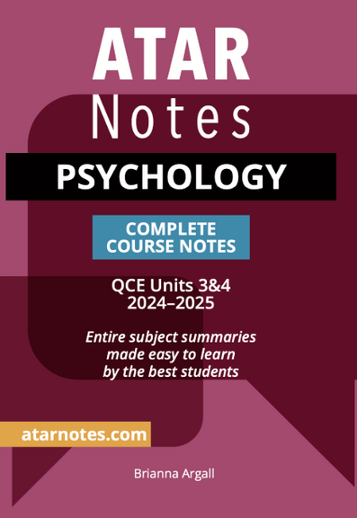 ATAR NOTES QCE PSYCHOLOGY 3&4 NOTES (2024-2025)