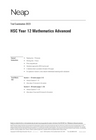 NEAP PRACTICE EXAM PACK: NSW YEAR 12 MATHEMATICS ADVANCED (3 EXAMS)