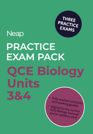 NEAP PRACTICE EXAM PACK: QCE BIOLOGY UNITS 3&4 (3 EXAMS)