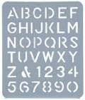 LETTERING STENCIL RADIANT 19MM