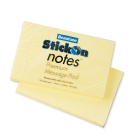 STICK ON NOTES YELLOW 76mm x 127mm (100)