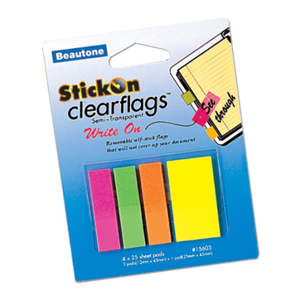 STICK ON NOTES 4 COLOURS (100)