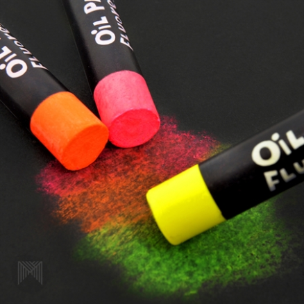 LARGE OIL PASTELS FLUORESCENT 12'S