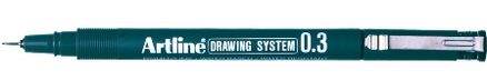 FINELINE ARTLINE BLACK DRAWING SYSTEM 0.3MM