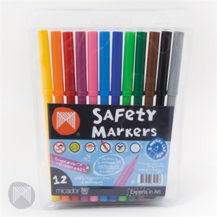 SAFETY COLOURED MARKERS 12