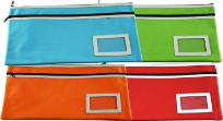 POLYESTER PENCIL CASE - 2 ZIP JUMBO 35x18CM