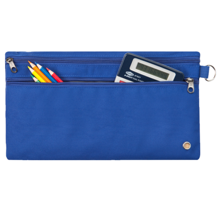 HARLEQUIN PENCIL CASE LARGE 2 ZIP 33.5x19cm