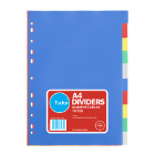 INDICE DIVIDERS A4 PVC 10 TAB COLOUR