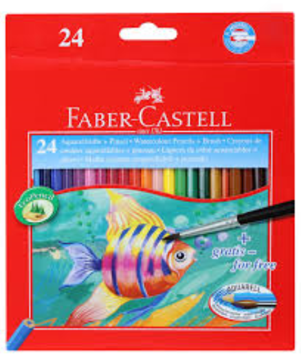 24 FABER CASTELL WATERCOLOUR PENCILS 